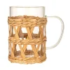 Hello Honey® 10oz. Clear Glass Mugs with Natural Woven Sleeves, 12ct.