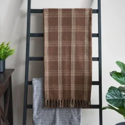Hello Honey® Plaid Recycled Cotton Blend Throw Blanket with Fringe