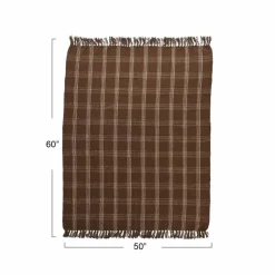 Hello Honey® Plaid Recycled Cotton Blend Throw Blanket with Fringe