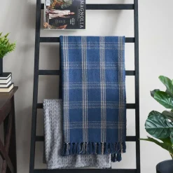 Hello Honey® Plaid Recycled Cotton Blend Throw Blanket with Fringe