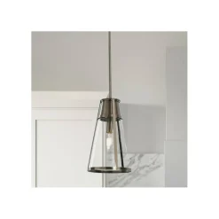 Hello Honey® Robert Stevenson Lighting Jaxon Metal & Seedy Glass Ceiling Light