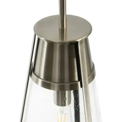 Hello Honey® Robert Stevenson Lighting Jaxon Metal & Seedy Glass Ceiling Light