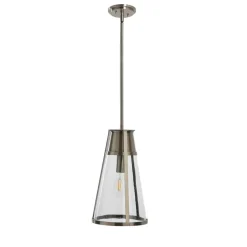 Hello Honey® Robert Stevenson Lighting Jaxon Metal & Seedy Glass Ceiling Light