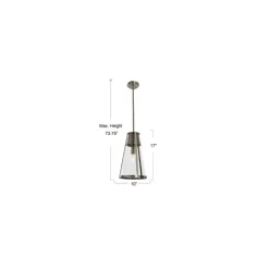 Hello Honey® Robert Stevenson Lighting Jaxon Metal & Seedy Glass Ceiling Light