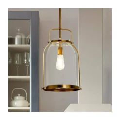 Hello Honey® Robert Stevenson Lighting Channing Metal & Glass Ceiling Light