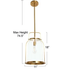 Hello Honey® Robert Stevenson Lighting Channing Metal & Glass Ceiling Light