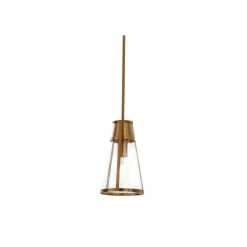 Hello Honey® Robert Stevenson Lighting Jaxon Metal & Seedy Glass Ceiling Light