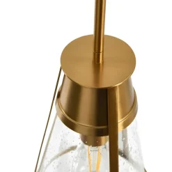 Hello Honey® Robert Stevenson Lighting Jaxon Metal & Seedy Glass Ceiling Light