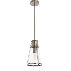 Hello Honey® Robert Stevenson Lighting Jaxon Metal & Seedy Glass Ceiling Light