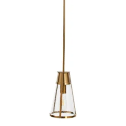 Hello Honey® Robert Stevenson Lighting Jaxon Metal & Seedy Glass Ceiling Light