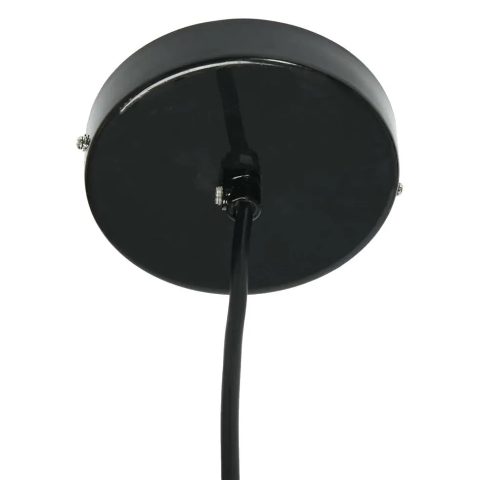 Hello Honey® 16" White Capiz Seashell & Black Oblong Ceiling Light