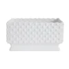 Hello Honey® 11" White Hobnail Rectangle Ceramic Planter