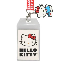 Hello Kitty Lanyard with Breakaway Rubber Charm and ID Sleeve