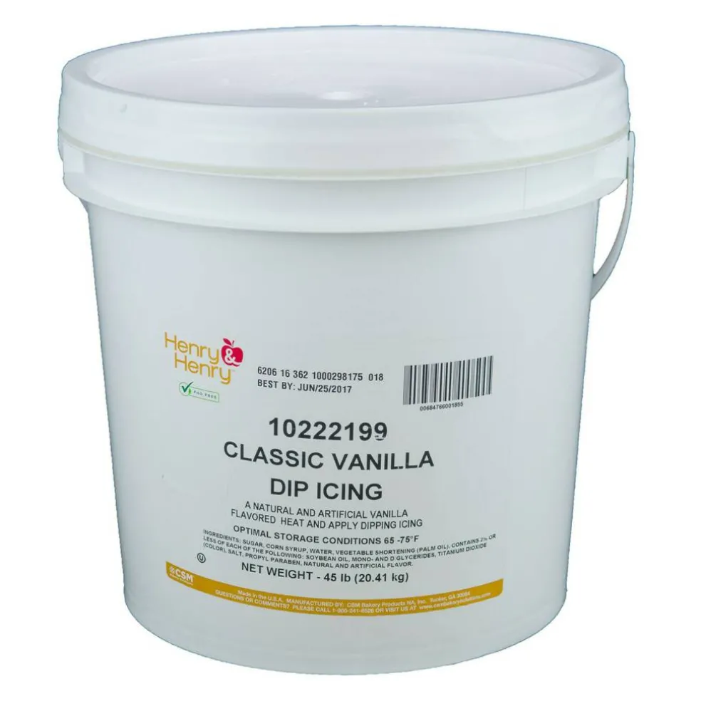 Henry and Henry Classic Vanilla Dipping Icing 45 Pound