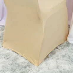 Heritage Embossed Spandex Banquet Seat Cover Champagne