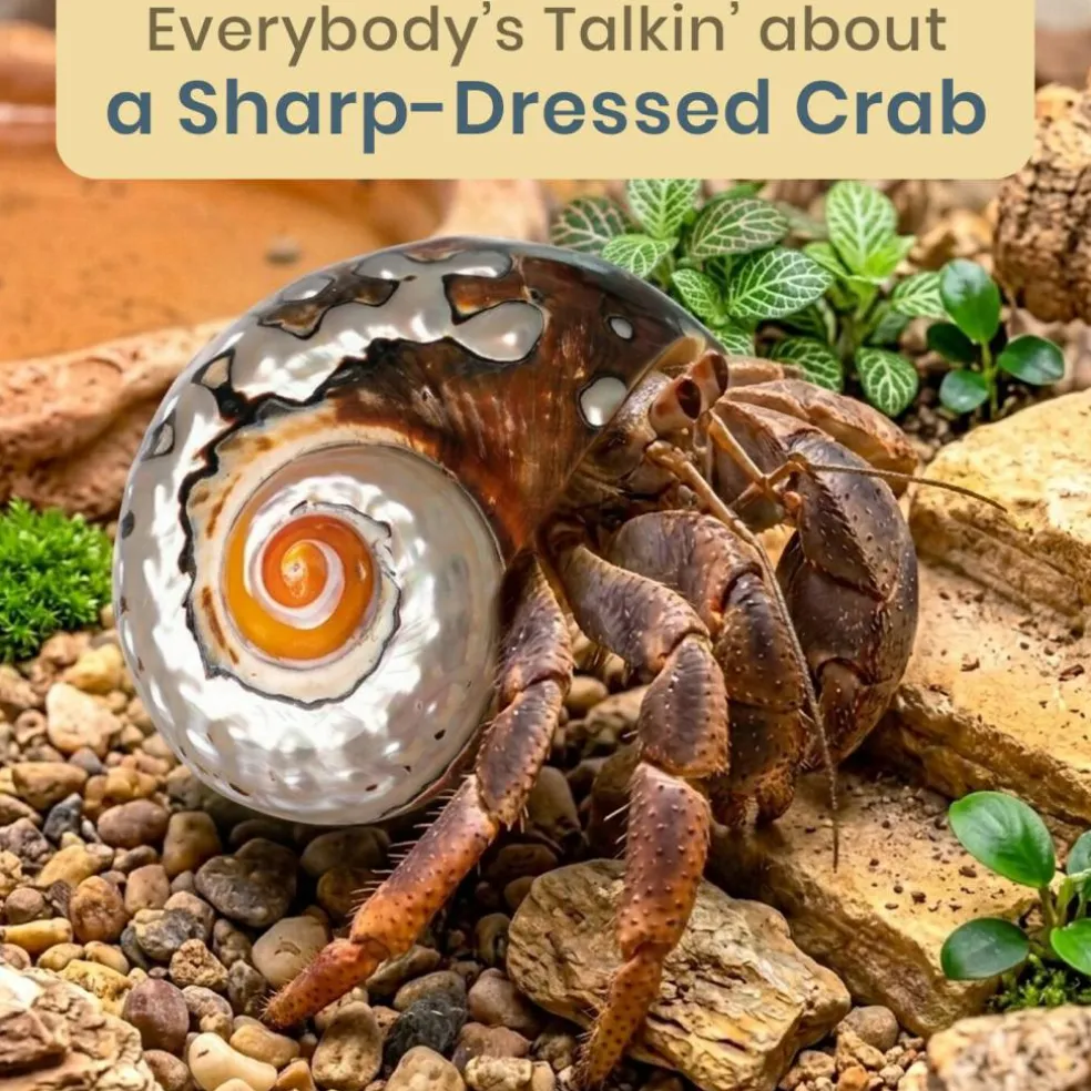 Hermit Crab Shell 3"-3 1/2" Turbo Shell 1 African Sarmaticus Shell
