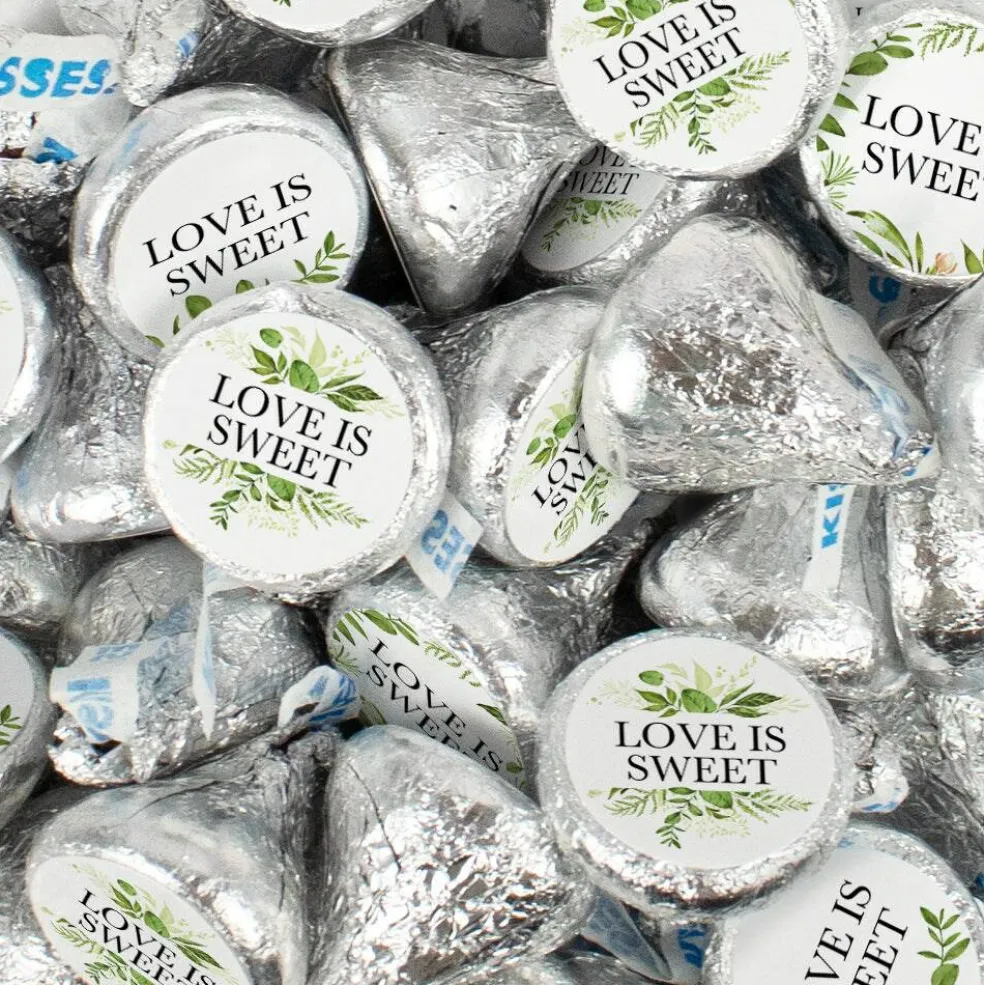 Hershey's Kisses Wedding Candy Party Favors Chocolate in Bulk - Botanical (170 Pcs)