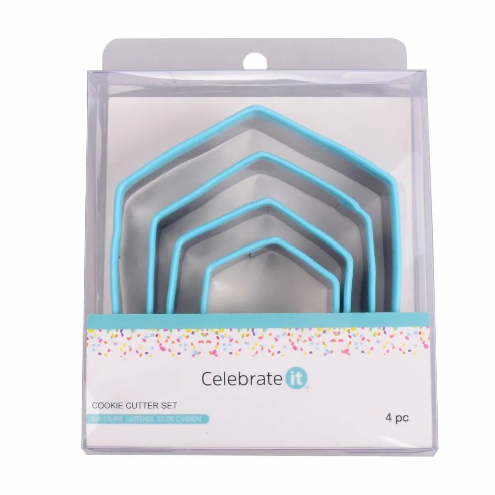 Hexagon Stainless Steel Nested Cookie Cutter Set by Celebrate It®