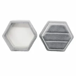 Hexagon Velvet Ring Box by Bead Landing™