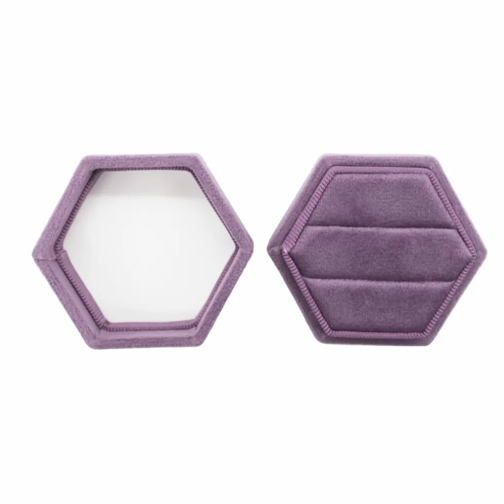 Hexagon Velvet Ring Box by Bead Landing™