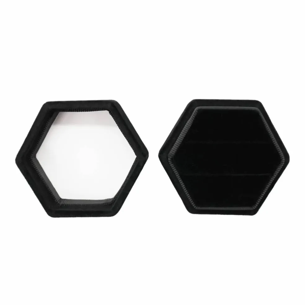 Hexagon Velvet Ring Box by Bead Landing™