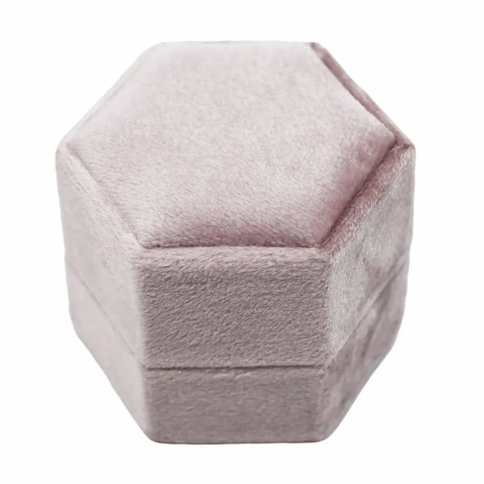 Hexagon Velvet Ring Box by Bead Landing™
