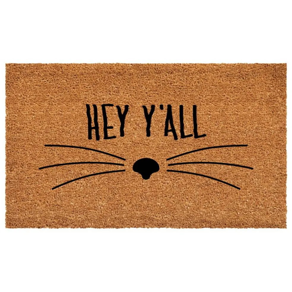 Hey Y'all Whiskers Doormat