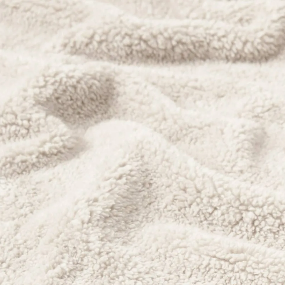 HGTV Teddy Sherpa Fur Throw Blanket 50 x 70 inches