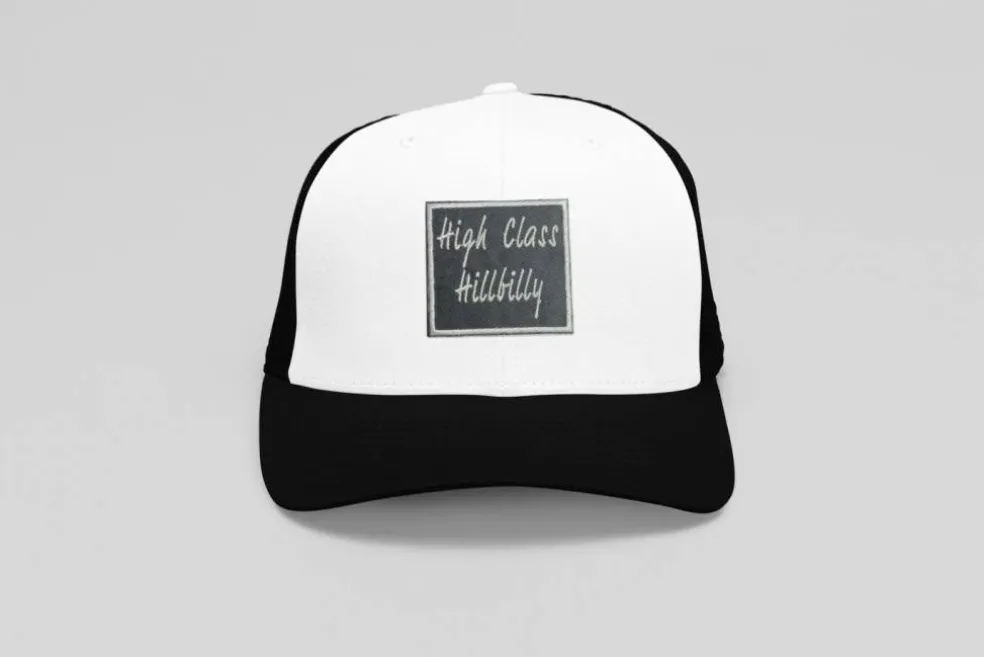 High Class Hillbilly, Hat Bar, Embroidered, Iron on Patch
