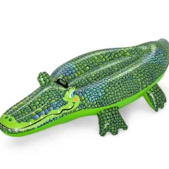 H2OGO! Buddy Croc Ride-On - Inflatable Crocodile, 60" x 28" - Bestway, Kids Pool Accessory, Water Float, Heavy Duty Handles, Easy Inflate & Deflate, Suitable For Ages 3+
