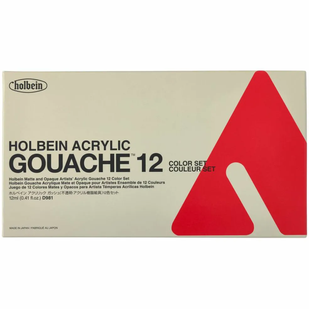 Holbein Acrylic Gouache 12-Color School Paint Set