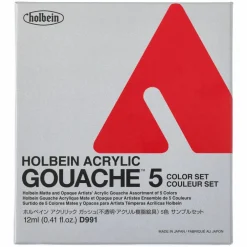 Holbein Artist Acrylic Gouache Assorted Colors Basic Introductory Set