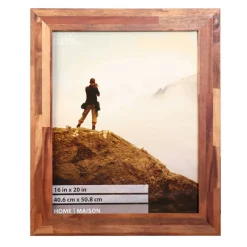 Home Natural Brown Wood Plank Frame by Studio Décor®