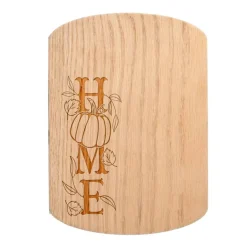 Home Pumpkin 11" x 8" Redwood Oval Cutting Board