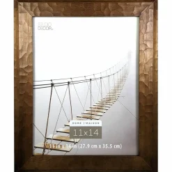 Home 11" x 14" Walnut Hammered Frame by Studio Décor®