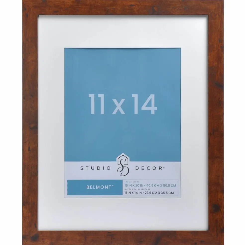 Honey Belmont Frame with Mat by Studio Décor®