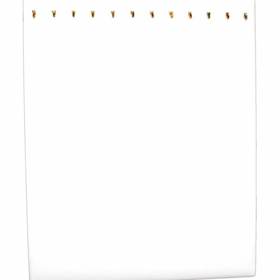 12 Hook White Chain Necklace Display Jewelry Easel New