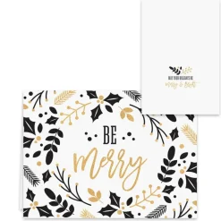 Hortense B. Hewitt Co. Black and Faux Gold Holiday Cards