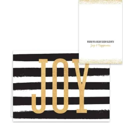 Hortense B. Hewitt Co. Black and Faux Gold Holiday Cards