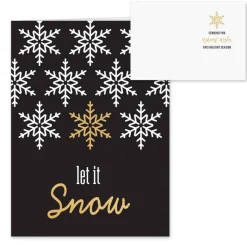 Hortense B. Hewitt Co. Black and Faux Gold Holiday Cards