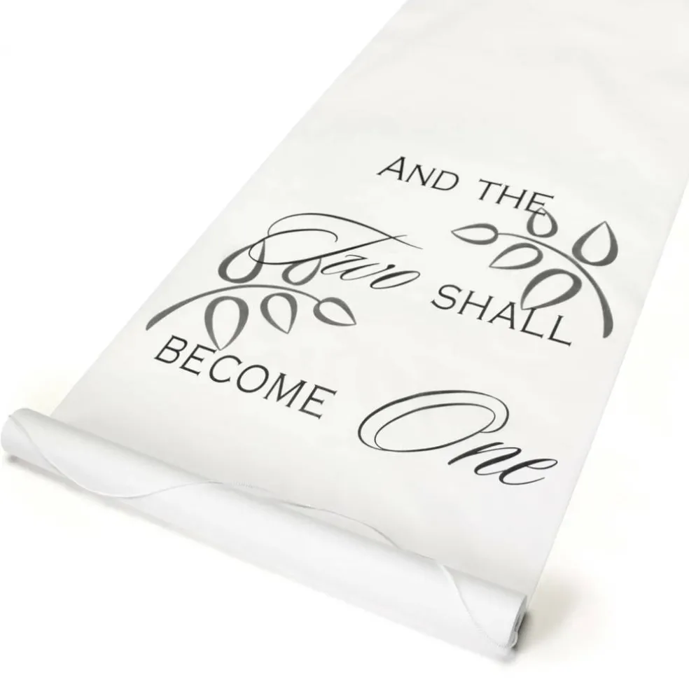 Hortense B. Hewitt Co. Two Shall Become One Aisle Runner, White