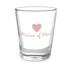 Hortense B. Hewitt Co. Wedding Party Heart Shot Glass, Matron of Honor