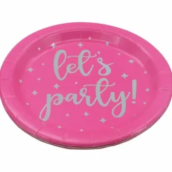 7" Hot Pink Let's Party Snack Plates, 8ct. by Celebrate It™