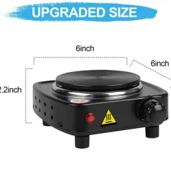Hot Plate for Candle Making, Black Color Electric Hot Plate for Melting Wax, Chocolate, Candy and More