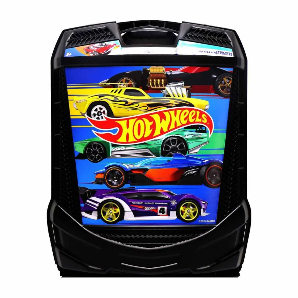 Hot Wheels 100-Car, Rolling Storage Case with Retractable Handle