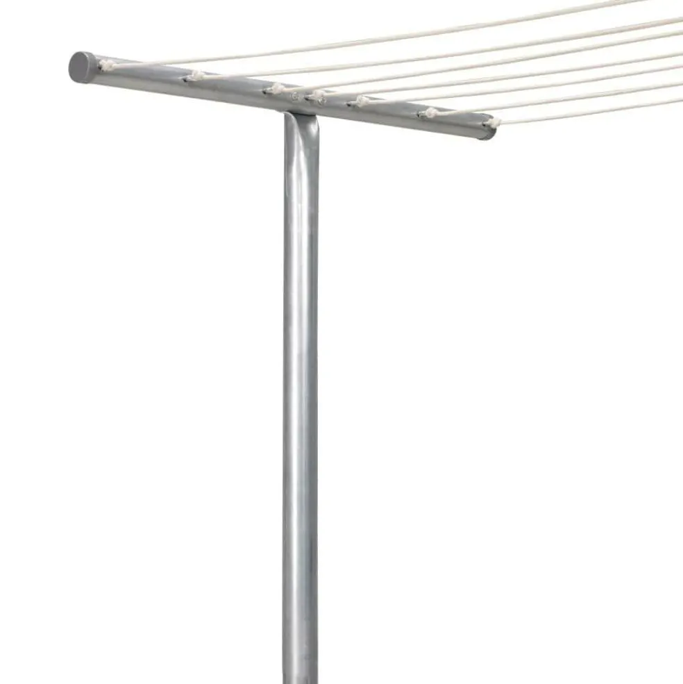 Household Essentials Galvanized Steel Onepiece Pole Clothesline T-Post