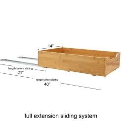 Household Essentials Glidez Bamboo & Steel Slide-Out Storage Organizer