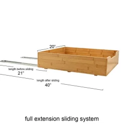 Household Essentials Glidez Bamboo & Steel Slide-Out Storage Organizer