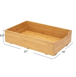 Household Essentials Glidez Bamboo & Steel Slide-Out Storage Organizer