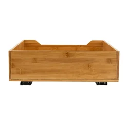 Household Essentials Glidez Bamboo & Steel Slide-Out Storage Organizer